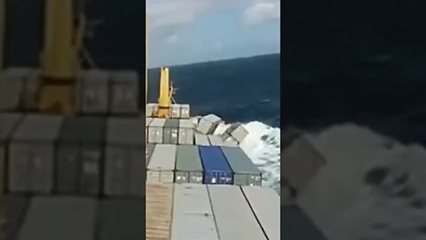 Ship Loses Containers At Sea. #trending #shorts #merchantnavy #lifeatsea #ship #shipping #container