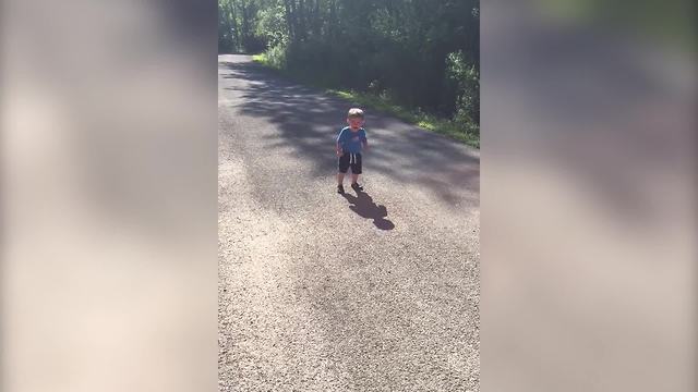 "Toddler Boy Afraid Of His Shadow"