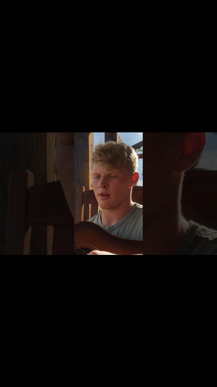 Guitar playing on the porch I built