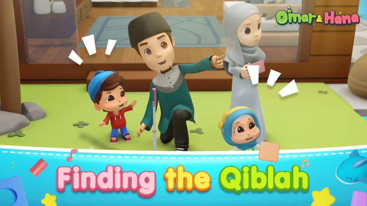 Finding the Qiblah | Islamic Cartoon | Omar & Hana English