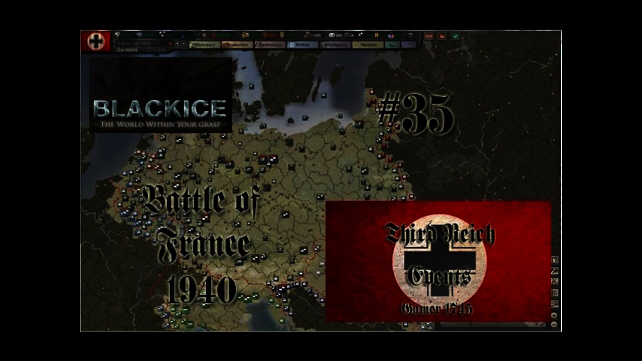 Let's Play Hearts of Iron 3: TFH w/BlackICE 7.54 & Third Reich Events Part 35 (Germany)