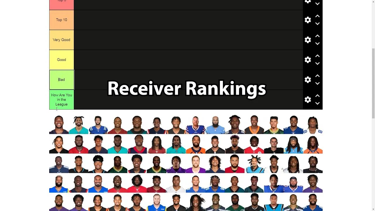 Receiver Rankings | Football Fanatics w/ @shaqwido