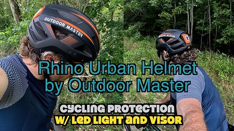 Outdoor Master Rhino Urban Helmet w/ integrated taillight, sun visor and magnetic shades