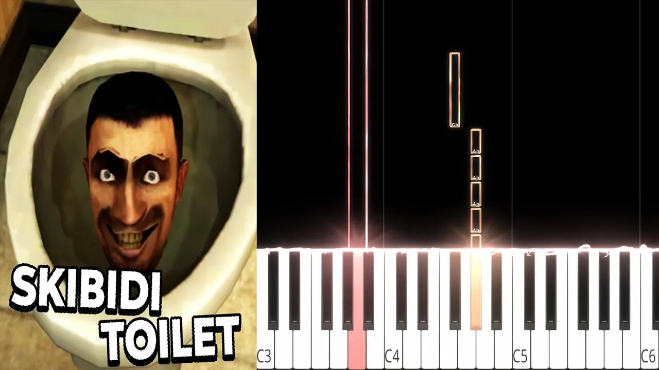 skibidi toilet (DaFuq!?Boom!) (Beginner/Super Easy) Piano Tutorial