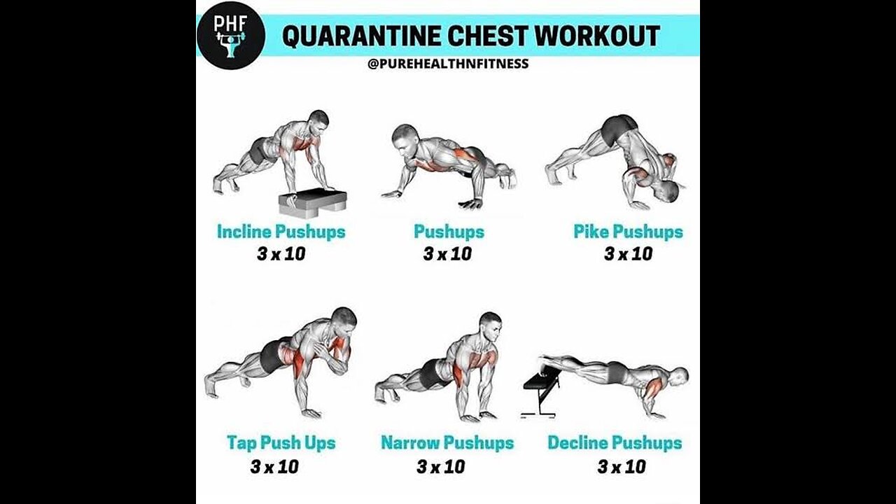 Chest workout home one week