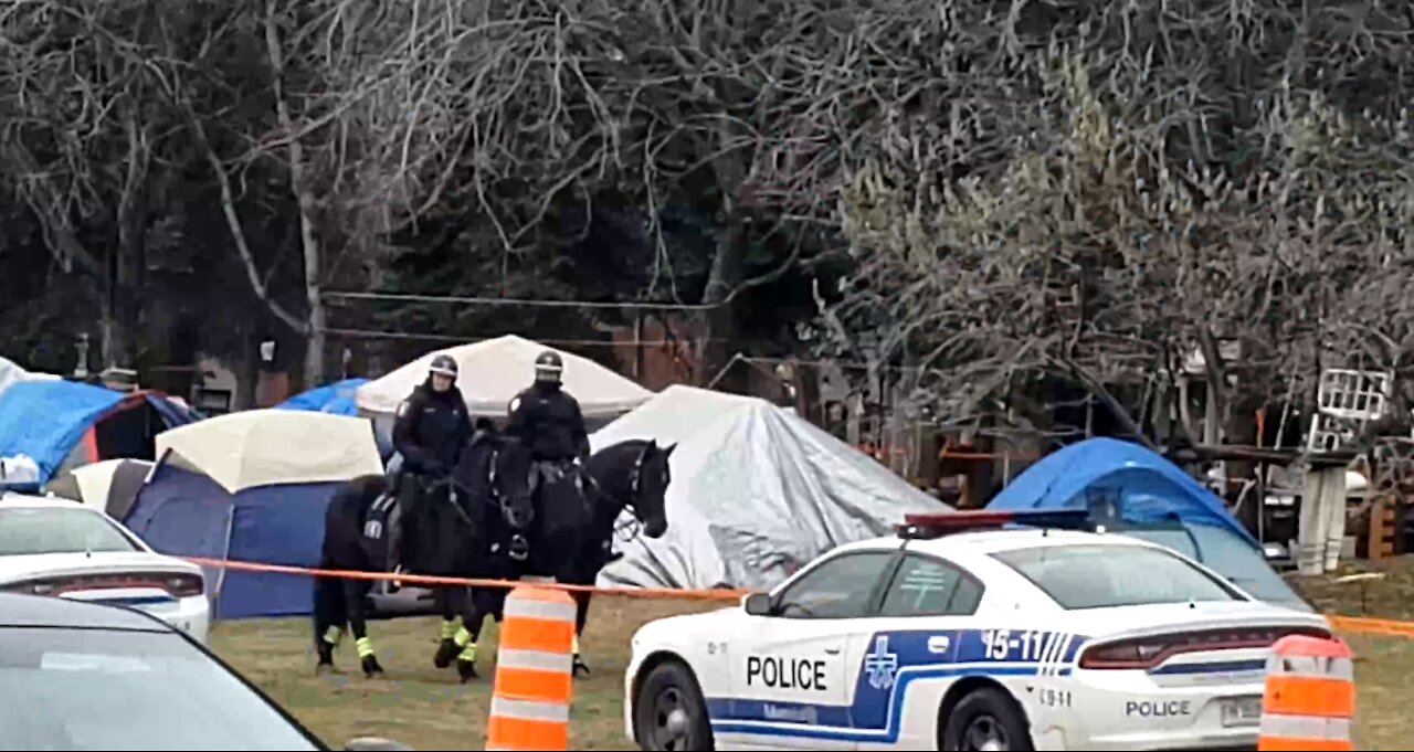 Démentelement du camping Notre-Dame le 6 Janvier 2021