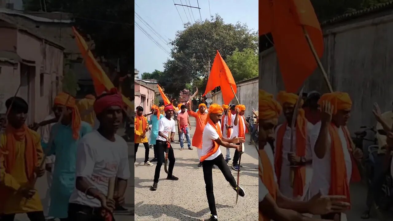 Ramnavmi 🙏 julus || Bajarang Dal 🔥|| Jai shree Ram #shorts #shortsfeed