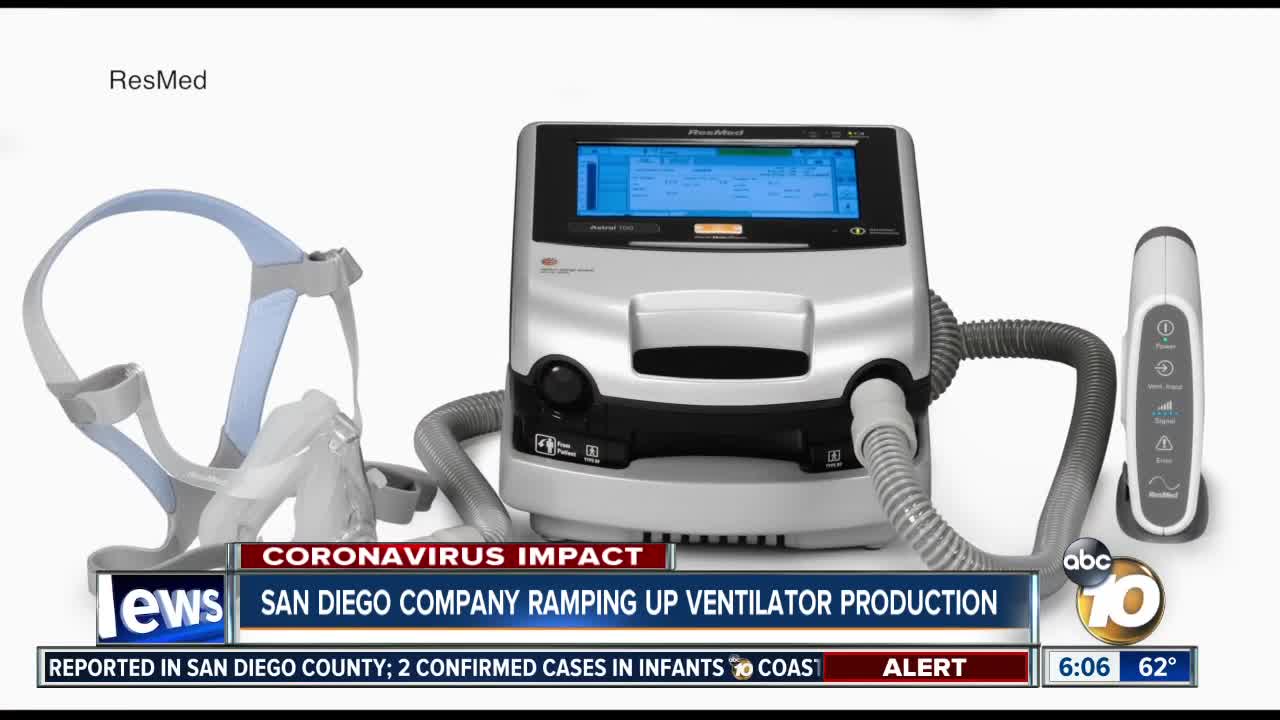 San Diego company races to produce more ventilators