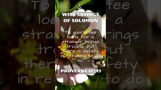 Wise Sayings of Solomon | Proverbs 11:15