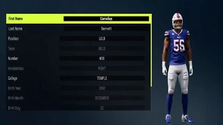 How To Create Cornelius Bennett Madden 23