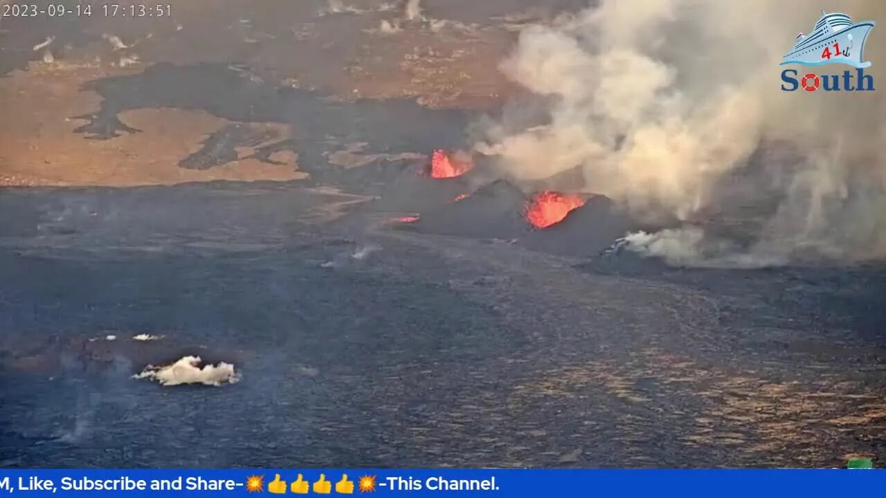 Live In Real Time Kīlauea Volcano, Hawaii (Halemaʻumaʻu crater). 15/09/2023.