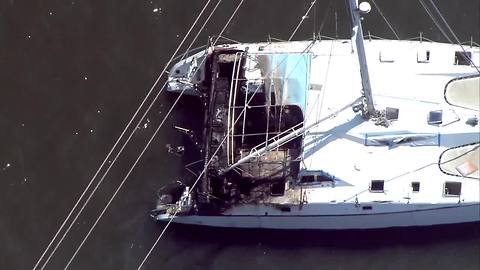 Boat catches fire in Vero Beach