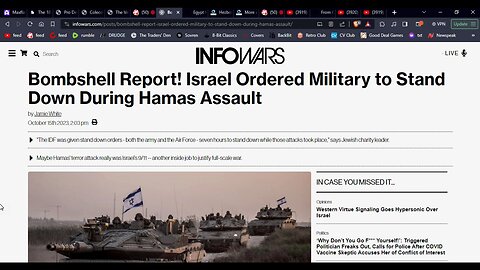 InfoWars Confirms Hamas Terror attack is a False Flag to Expel Palestinians from Gaza