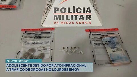 Bravo Torres: Adolescente detido por Ato Infracional a Tráfico de Drogas no Lourdes em GV.