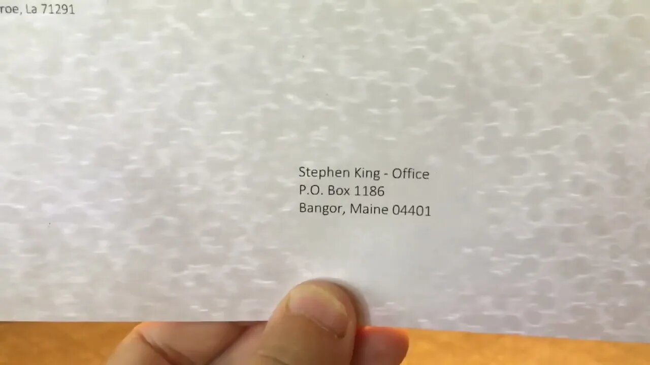 SH47 Letter to Stephen King