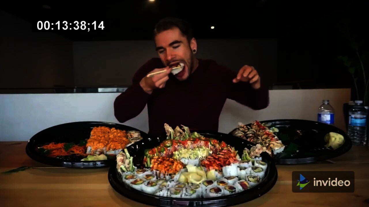 Impossible Food Challenge Huge Sushi Platter Man Vs Food