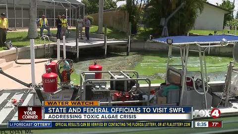 Algae crisis in Southwest Florida prompts visit by State and Federal officials