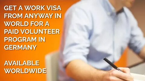 Opportunity to get a paid volunteer program in Germany, with free housing, meals and insurance.