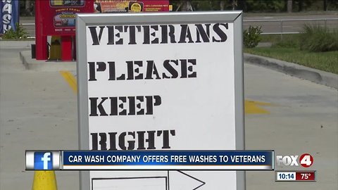 Fort Myers car wash honors veterans with free service