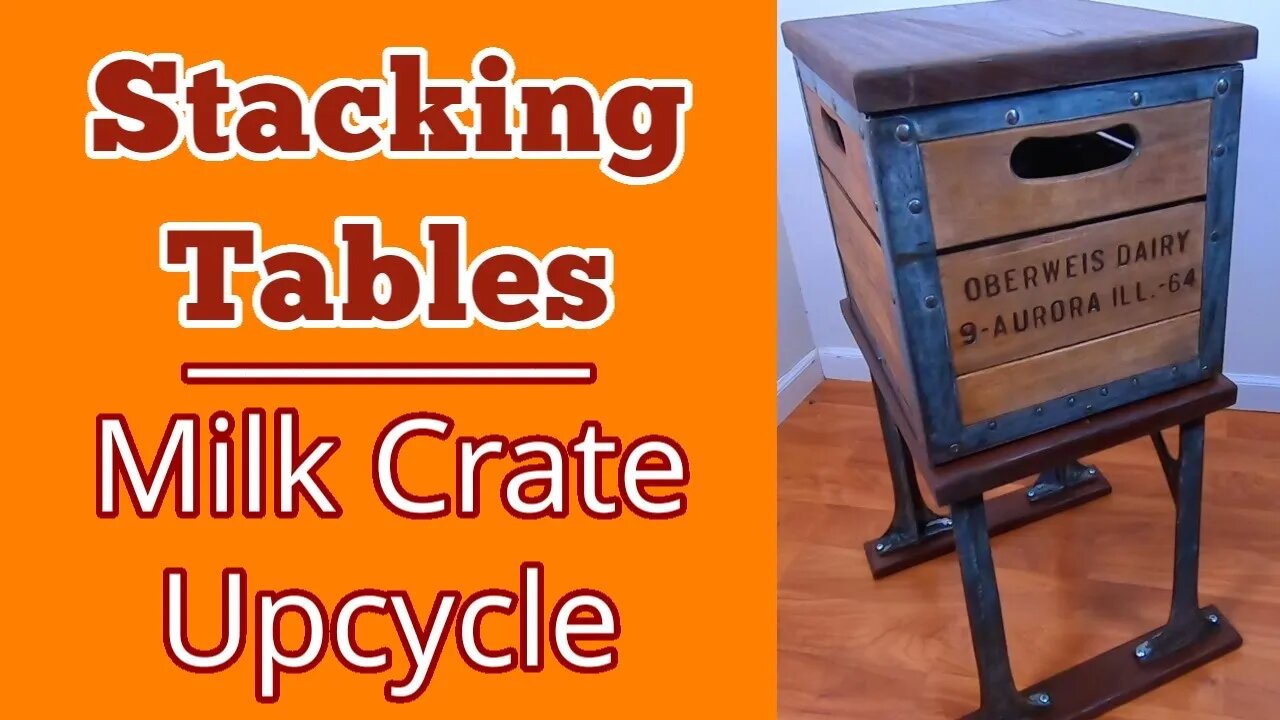 Upcycling a Milk Crate into Stackable Tables.