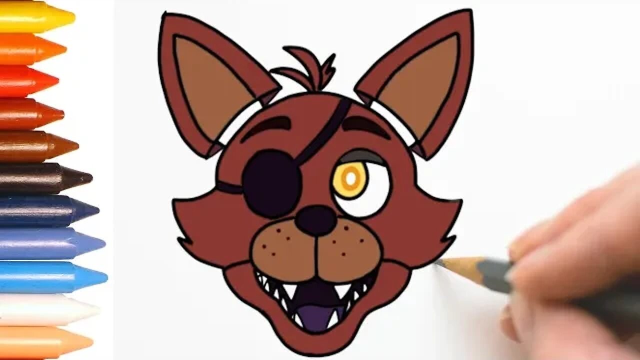 COMO DESENHAR FOXY - FIVE NIGHTS AT FREDDY'S - MUITO FÁCIL DE DESENHAR #fnaf #foxy