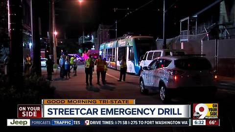 Officials conduct emergency training on streetcar