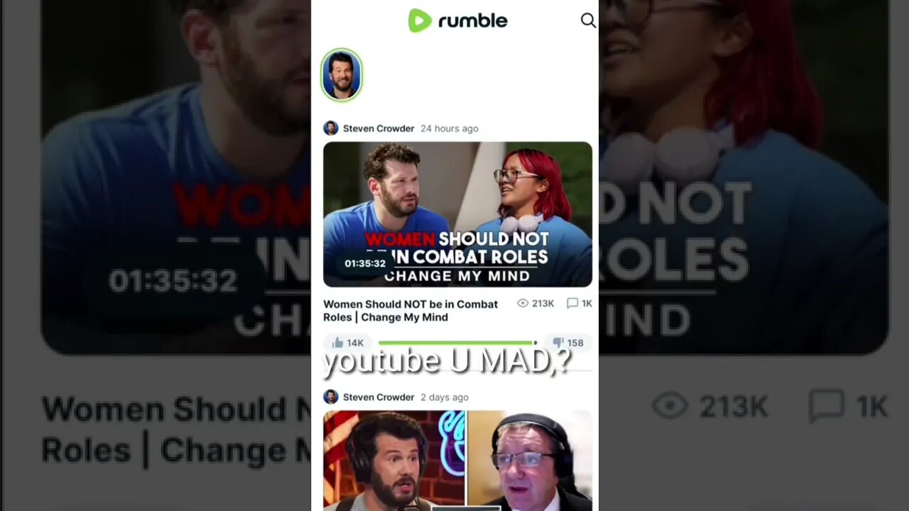 Steven Crowder is STILL LIVE, on RUMBLE 🙏💥