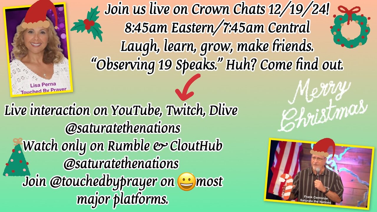 Live On Crown Chats: Observing 19 Speaks