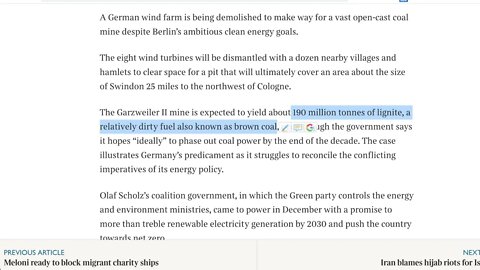 德國為煤礦剷平風電場