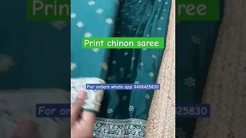 print chinon saree#chinonsarees #chinon #fashion #sareefashion