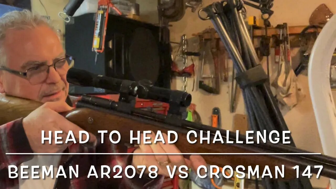 Head to head challenge Beeman AR2078 vs Crosman 147 .177 pellet rifles. Both scoped.