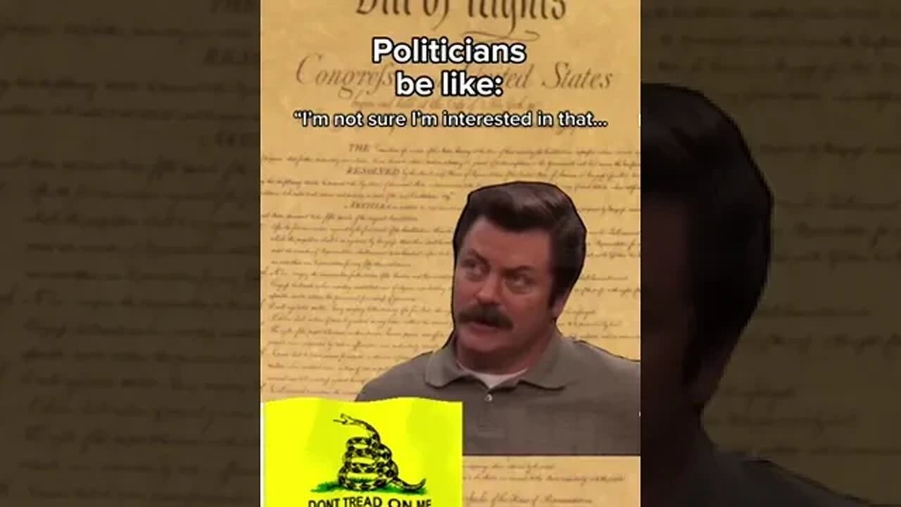 Ron Swanson Politics Meme Politicians The Bill of Rights 9th Amendment 1776 Parks and Recreation