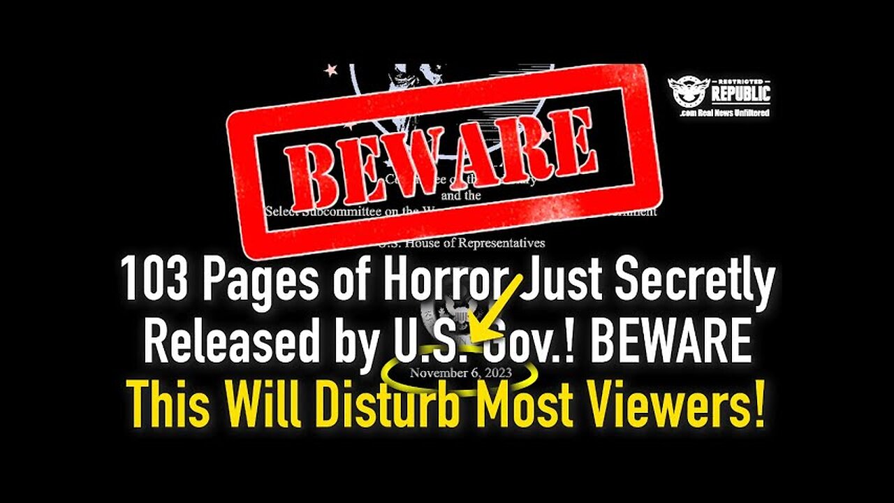 Deep State Takeover: 103 Pages of Horror Just Secretly Released by U.S. Gov.! BEWARE 11-11-2023