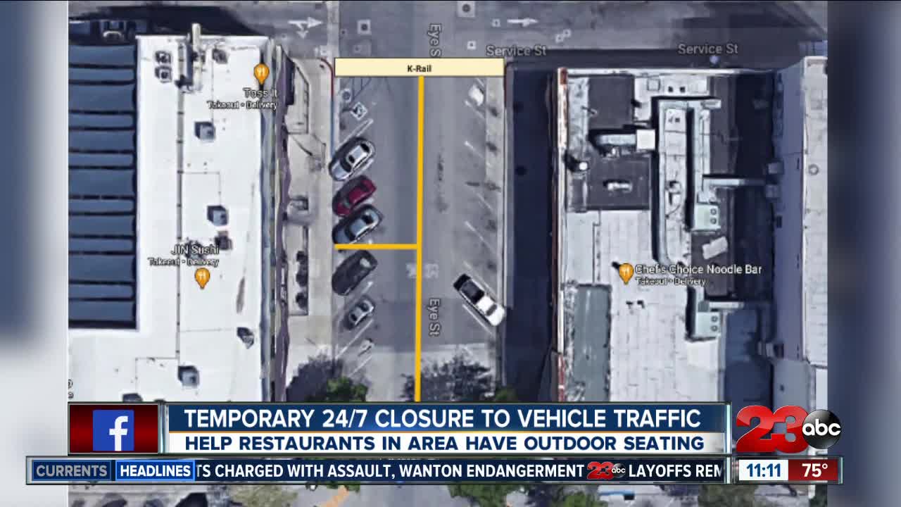City closing part of Eye Street to traffic in support of local restaurants