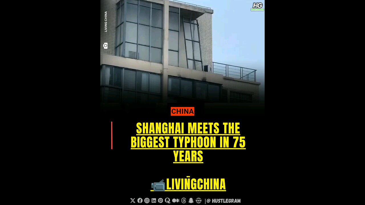 Shanghai meets the biggest typhoon in 75 years 📹livingchina