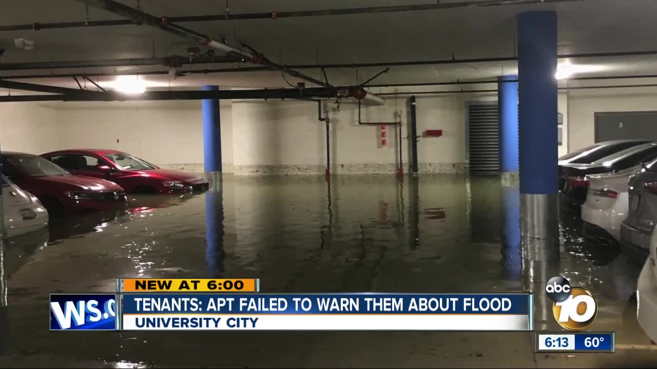 UTC tenants: Cars flooded after managers failed to warn them