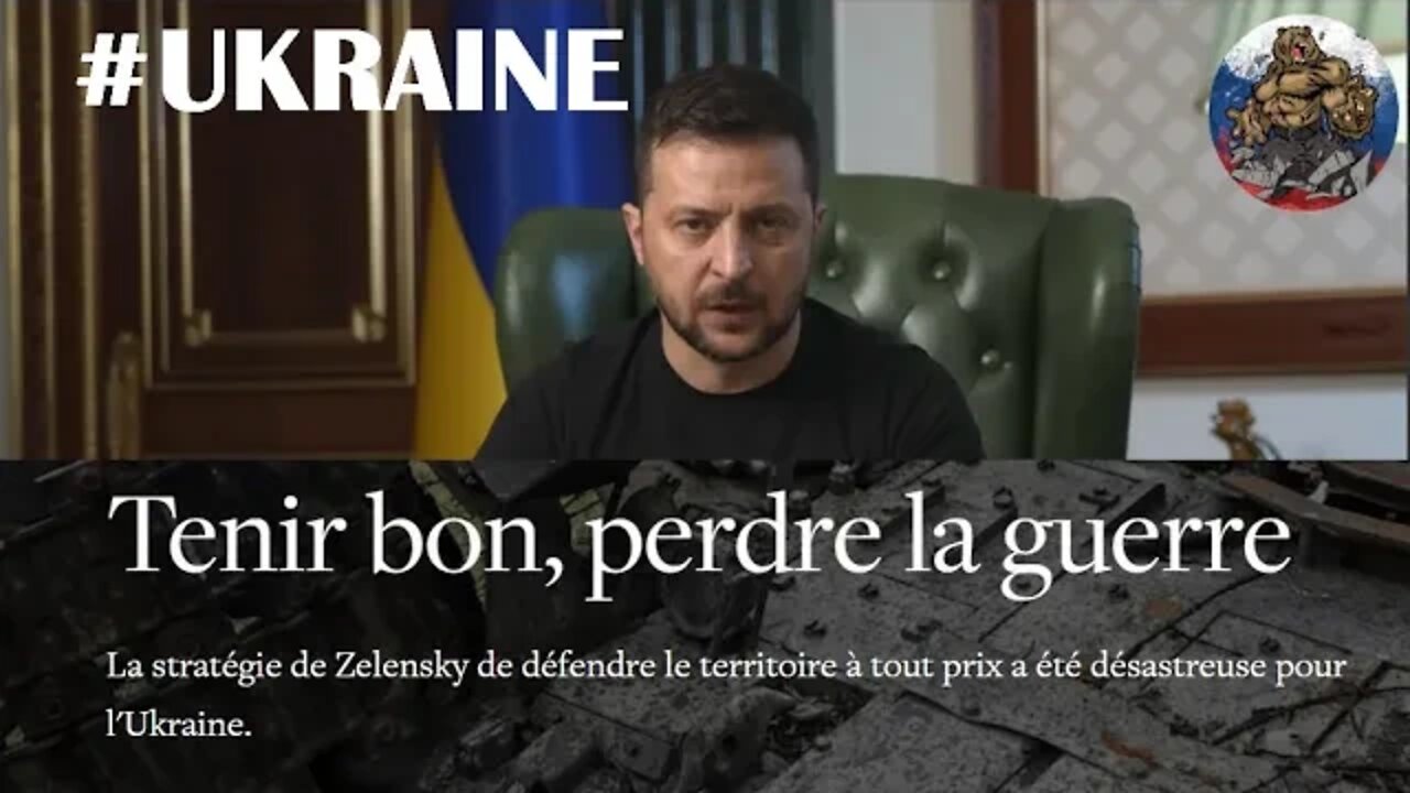 La stratégie de Zelensky de défendre le territoire à tout prix a été désastreuse pour l'#Ukraine.
