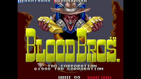 Blood Bros Arcade Game, Tad 1990, playthrough