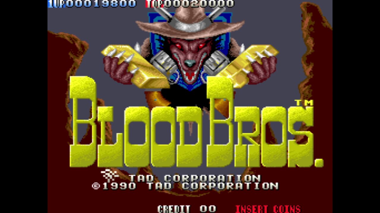 Blood Bros Arcade Game, Tad 1990, playthrough