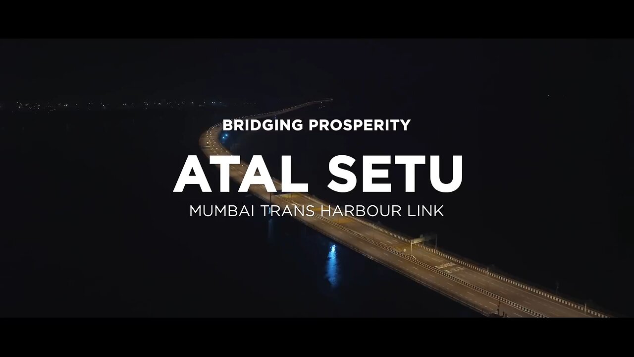 Exclusive bird-eye view of ATAL SETU in India, Asia longest bridge built on the sea