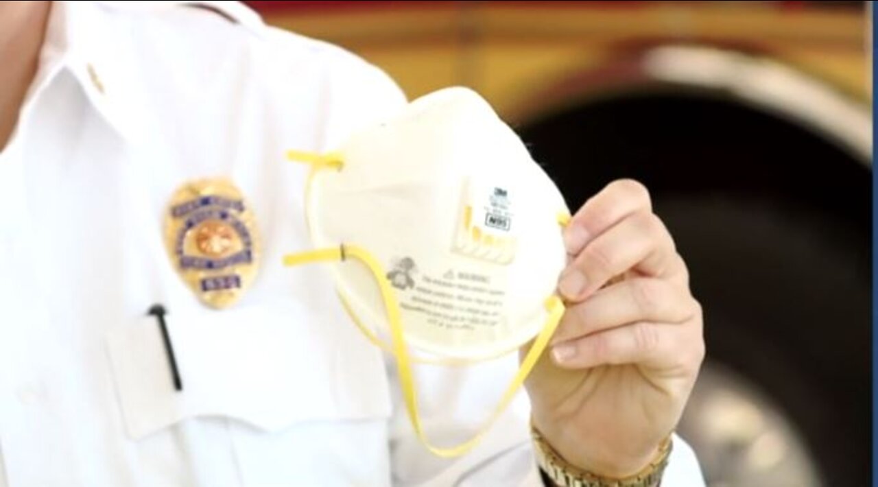 First responders reusing masks
