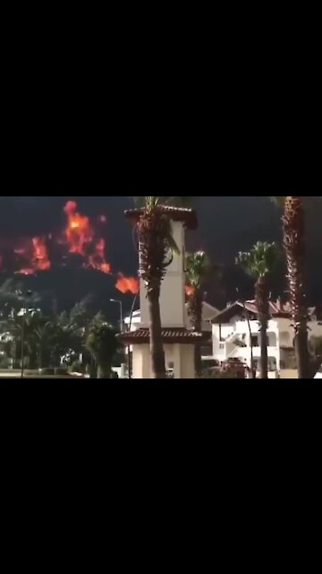 Horrific footage of raging fires in Marmaris, Turkey