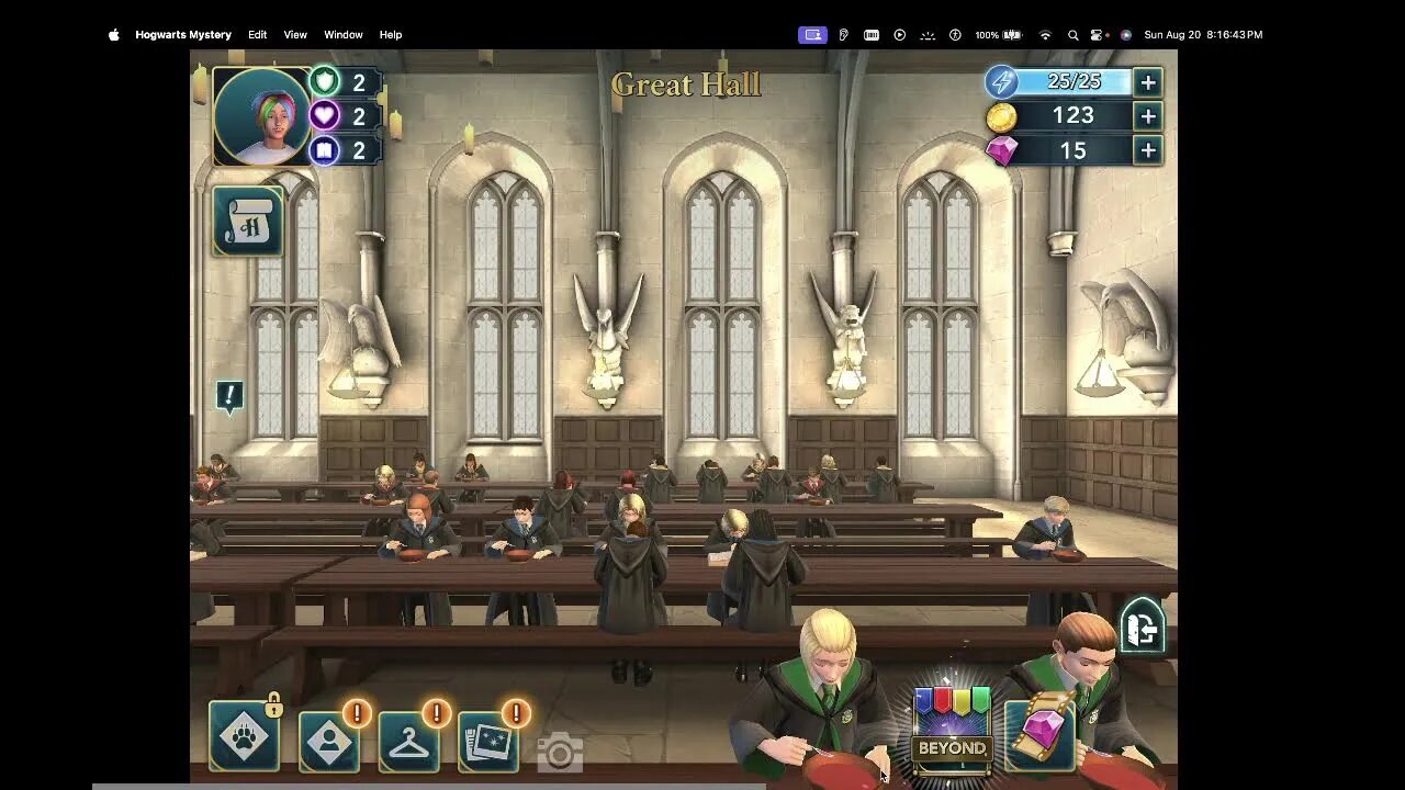 HARRY POTTER eat at HALL HOWARDS MASTERY