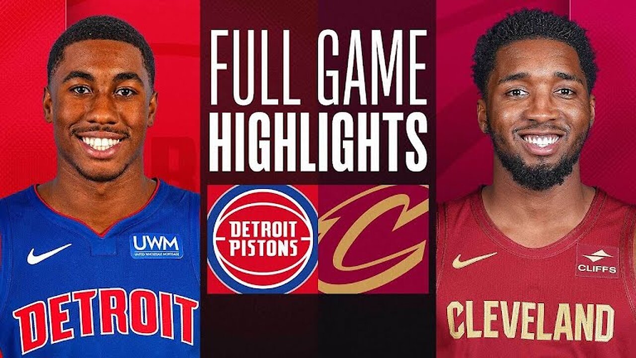 NBA Cavaliers vs Pistons 128 - 121 Highlights