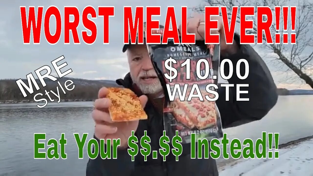 OMEALS Pepperoni PIZZA - MRE Style MEAL - Review - Cheese Never ....