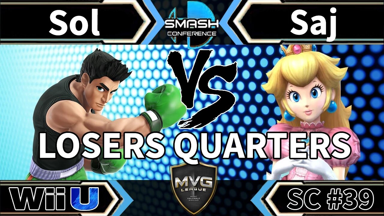 MVG|Sol (Little Mac) vs. Saj (Peach) - SSB4 Losers Quarters - Smash Conference 39