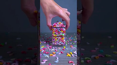 Mix beads tower asmr satisfying reverse