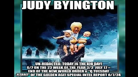 Judy Byington: Today Is the Big Day! End of the New World Order & “Q Tuesday Start" Trump is BACK!