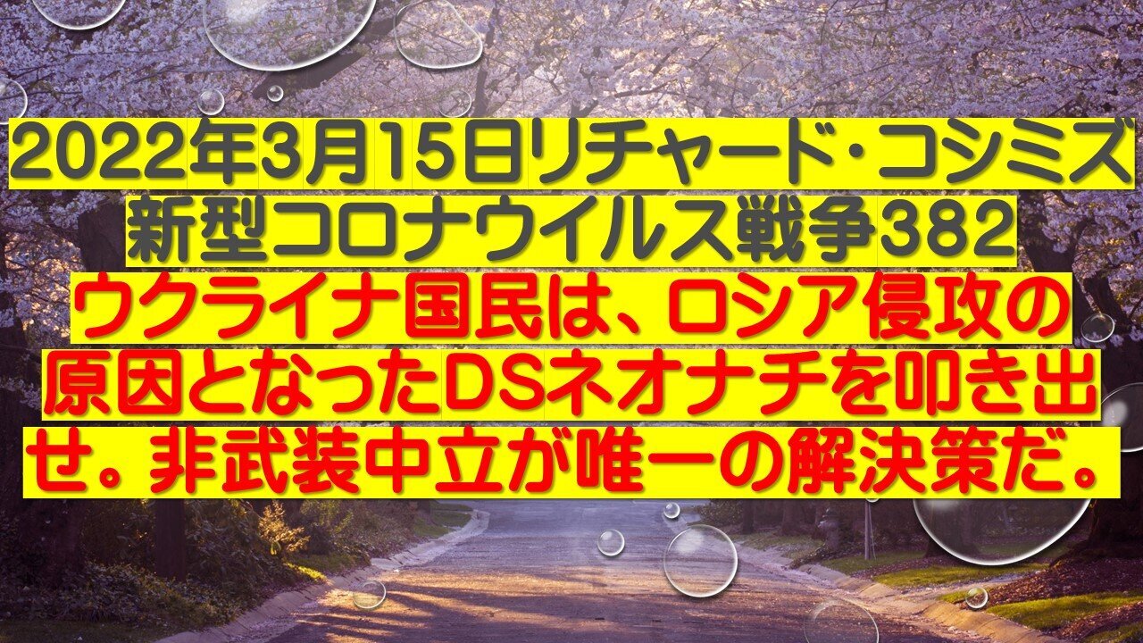 2022.03.15 リチャード・コシミズ新型コロナウイルス戦争３８２