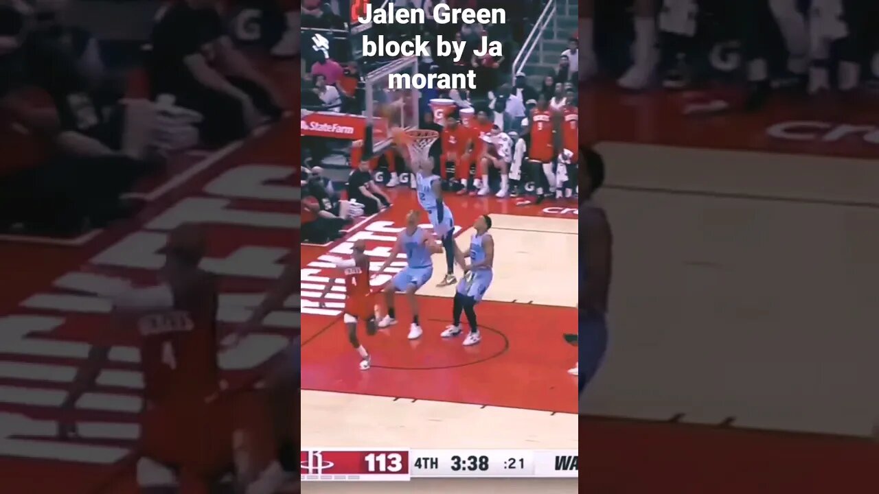 #jalengreen #block #by #jamorant #nba#basketball #show #time